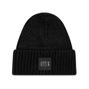 Chunky Rib Beanie met Vouw UGG , Black , Dames