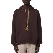 Hoodie met lange mouwen en bruine borduursels Gaëlle Paris , Brown , H...