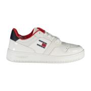 Sportieve witte vetersneakers met logo Tommy Hilfiger , White , Dames