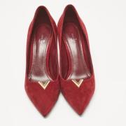 Pre-owned Suede heels Louis Vuitton Vintage , Red , Dames