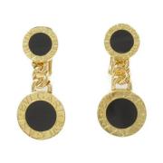 Pre-owned Metal earrings Bvlgari Vintage , Black , Dames