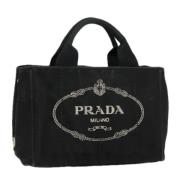 Pre-owned Canvas prada-bags Prada Vintage , Black , Dames