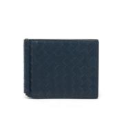 Pre-owned Leather wallets Bottega Veneta Vintage , Blue , Dames