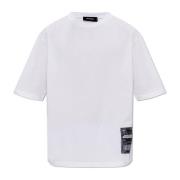 T-shirt met logopatch Dsquared2 , White , Heren