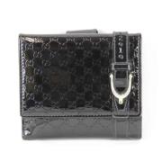 Pre-owned Leather wallets Gucci Vintage , Black , Dames