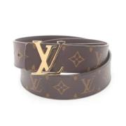 Pre-owned Leather belts Louis Vuitton Vintage , Brown , Heren