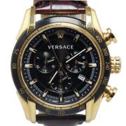 Pre-owned Leather watches Versace Pre-owned , Black , Heren