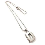 Pre-owned Metal necklaces Gucci Vintage , Gray , Dames