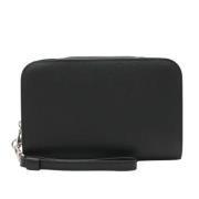 Pre-owned Leather clutches Louis Vuitton Vintage , Black , Dames