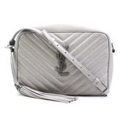 Pre-owned Leather crossbody-bags Saint Laurent Vintage , Gray , Dames