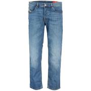 Slim-fit Katoen Blauw Gewassen Jeans Diesel , Blue , Heren