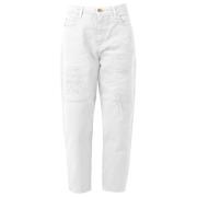 Hoge taille witte gescheurde jeans Pinko , White , Dames