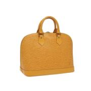 Pre-owned Leather handbags Louis Vuitton Vintage , Yellow , Dames