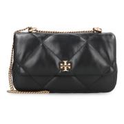 Gewatteerde Leren Mini Schoudertas Tory Burch , Black , Dames