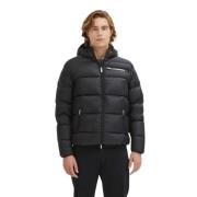 Hooded donsjack in zwart Centogrammi , Black , Heren