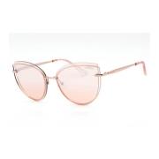 Roze Metalen Frame Zonnebril UV Bescherming Guess , Pink , Dames