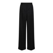 Gestreepte broek met persplooi Dolce & Gabbana , Black , Dames