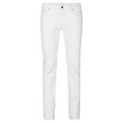 Denim Off White Chino Broek Profuomo , White , Heren