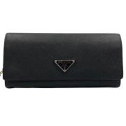 Pre-owned Leather wallets Prada Vintage , Black , Dames