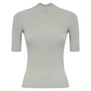 Geribbelde trui met Lurex-details Max Mara , Gray , Dames