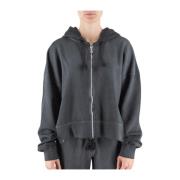 Hoodie met rits in zwart Disclaimer , Gray , Dames