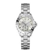 Zilver Staal Quartz Analoog Horloge Vlinder Guess , Gray , Dames