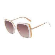 Roze Metalen Zonnebril met Degraded Lens Guess , White , Dames