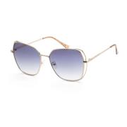 Blauw Glas Metalen Zonnebril voor Vrouwen Guess , Pink , Dames