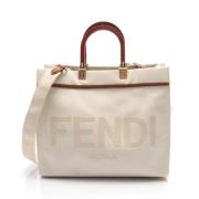 Pre-owned Canvas handbags Fendi Vintage , Beige , Dames