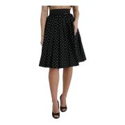 Polka Dot Couture Rok - Zwart Dolce & Gabbana , Black , Dames