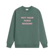 Parijse Slogan Sweater Drole de Monsieur , Green , Heren