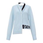 Cardigan met knopen Fendi , Blue , Dames