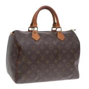 Pre-owned Canvas handbags Louis Vuitton Vintage , Brown , Dames