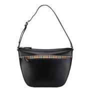 Pre-owned Leather shoulder-bags Burberry Vintage , Black , Dames