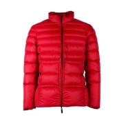 Omkeerbare nylon jas met eendendons Centogrammi , Red , Dames