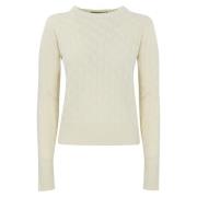 Gevlochten Dames Trui D.Exterior , Beige , Dames