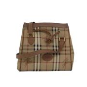 Pre-owned Fabric shoulder-bags Burberry Vintage , Beige , Dames