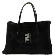 Pre-owned Leather handbags Fendi Vintage , Black , Dames