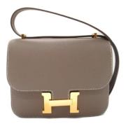 Pre-owned Leather shoulder-bags Hermès Vintage , Brown , Dames