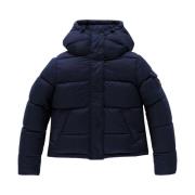 Korte Nylon Pufferjas met capuchon RefrigiWear , Blue , Dames