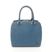 Pre-owned Leather handbags Louis Vuitton Vintage , Blue , Dames