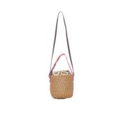 Strooien Emmertas met Rood Logo Chloé , Beige , Dames