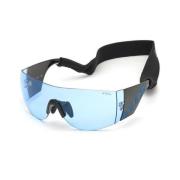 Zwarte Injectieframe Zonnebril met Blauw Glas Guess , Black , Dames