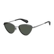 Mode Cat Eye Zonnebril Grijs Polaroid , Gray , Dames