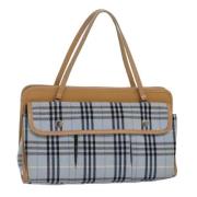 Pre-owned Canvas shoulder-bags Burberry Vintage , Blue , Dames