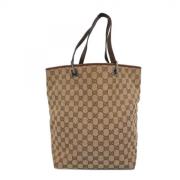 Pre-owned Canvas shoulder-bags Gucci Vintage , Brown , Dames