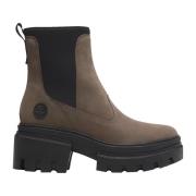 Chelsea Everlight Mid Leren Laarzen Timberland , Brown , Dames