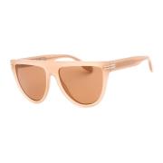 Beige Dames Zonnebril met Bruin Glas Marc Jacobs , Beige , Dames