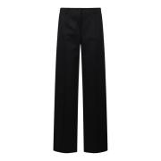 Wijde broek met persplooi Dolce & Gabbana , Black , Dames