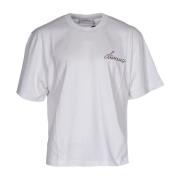 Heren Crew Neck T-shirt. Korte mouw. Gemaakt in Italië Laneus , White ...